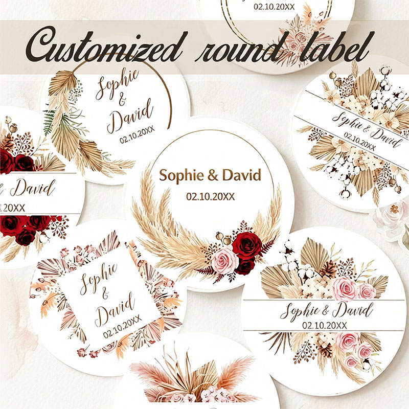 Personalized Name Box - Pegatinas Personalizadas para Boda con Diseño