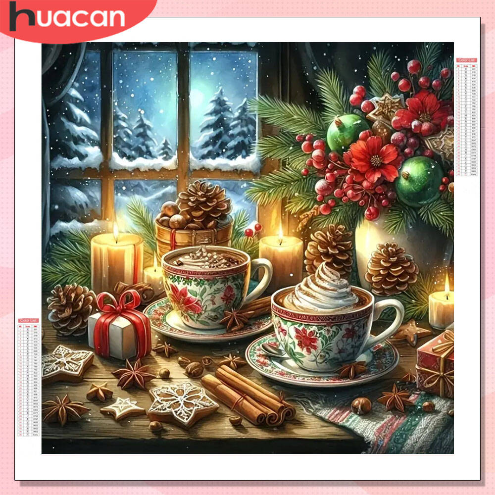 Photo Mosaic Print - HUACAN-pintura de diamante, taza de café,