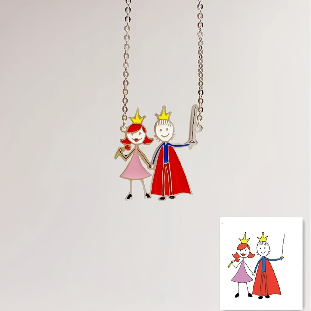 Name Necklace Custom - Collar con Colgante Esmaltado Personalizado, Dijes