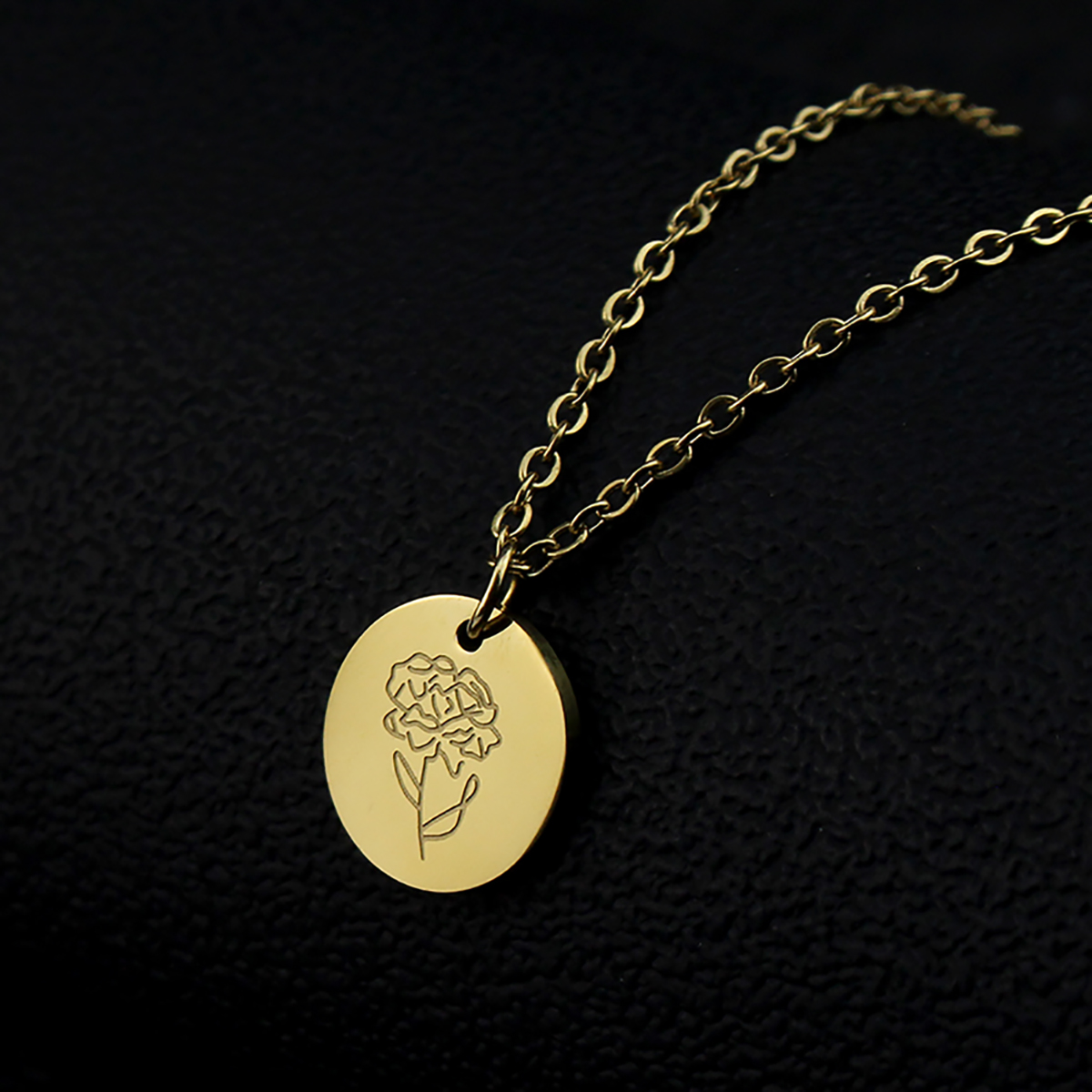 Collar con colgante Irregular  - Birth Flower Necklace reseña y precio